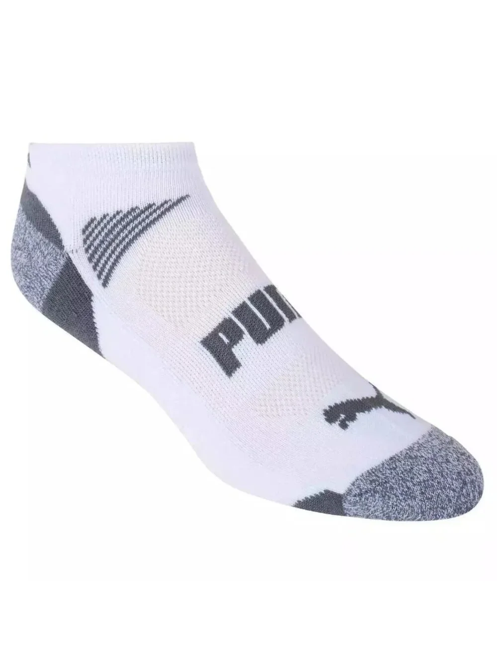 NWT Puma Men's 6-12 10-Pair No Show Socks CoolMax Moisture-Wicking Lycra Blend